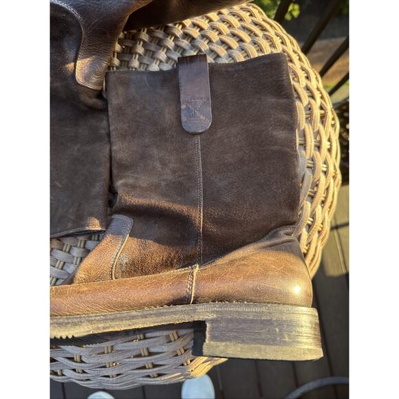 To Boot New York Adam Derrick Men’s 10 Leather Suede Calf Pull On Boots Brown - Picture 3 of 16